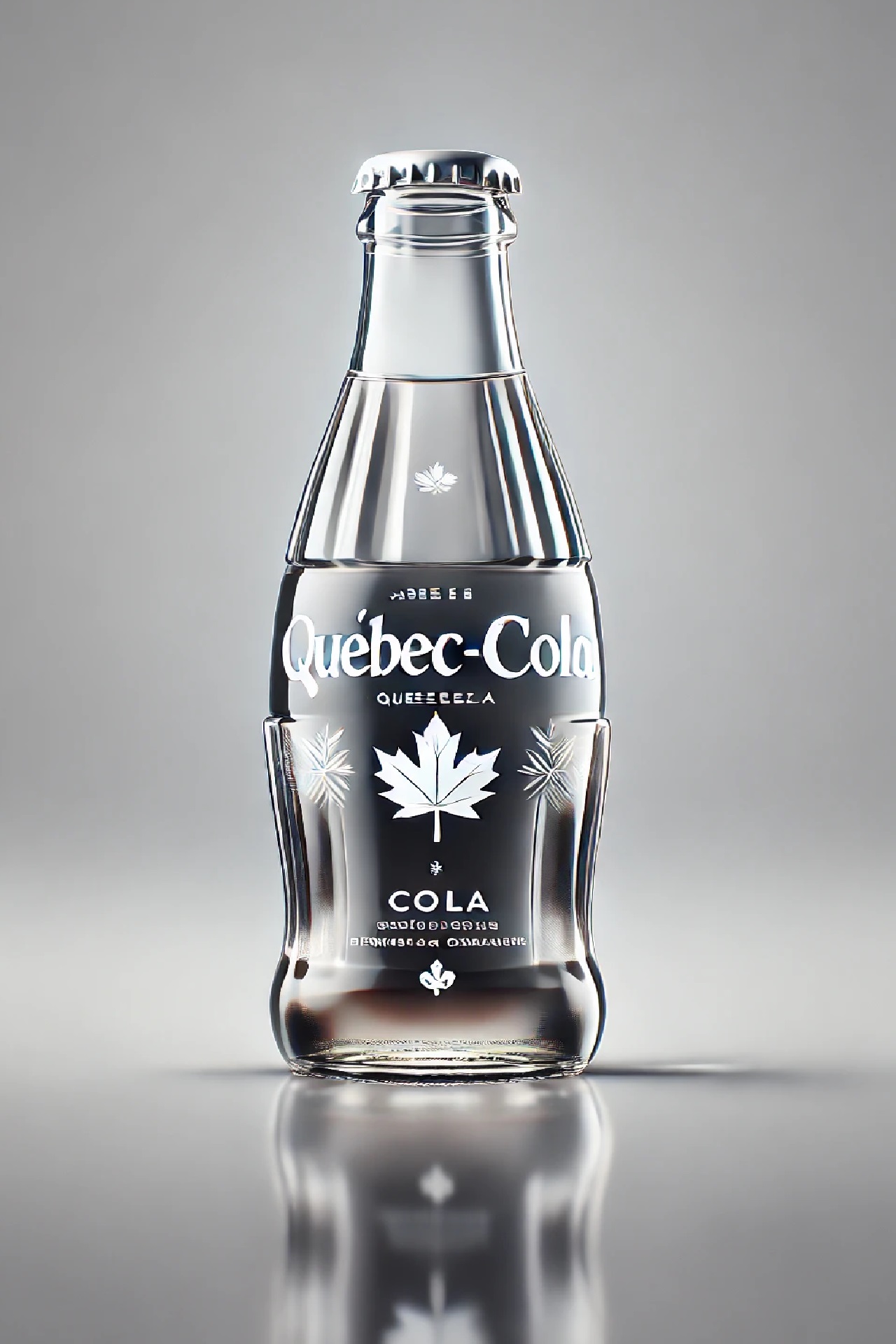 Québec-Cola Cristal, avec sa bouteille transparente en vitre !